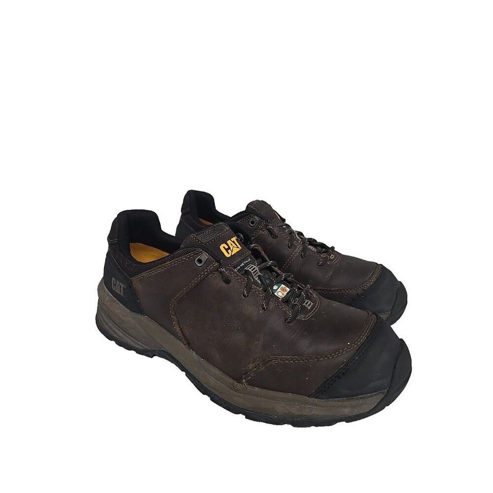 Caterpillar Men's Streamline 2.0 CTCP Leather Athletic Safety Shoes Brown 10W